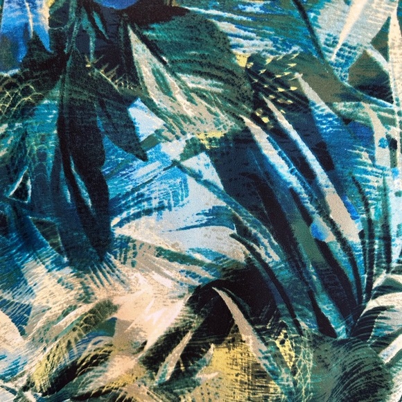 Tropical Blue and Green Sleeveless Dress - Picture 7 of 7